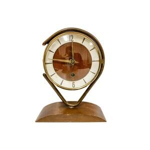 Vintage Mid-Century Plato Mantle Winding Clock